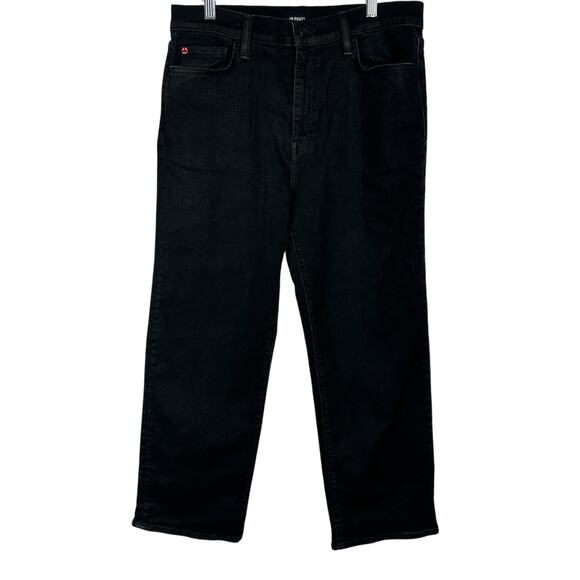 Hudson Jeans Women Size 31 Noa Stellar High Rise Straight Crop Black Wash - Picture 1 of 11